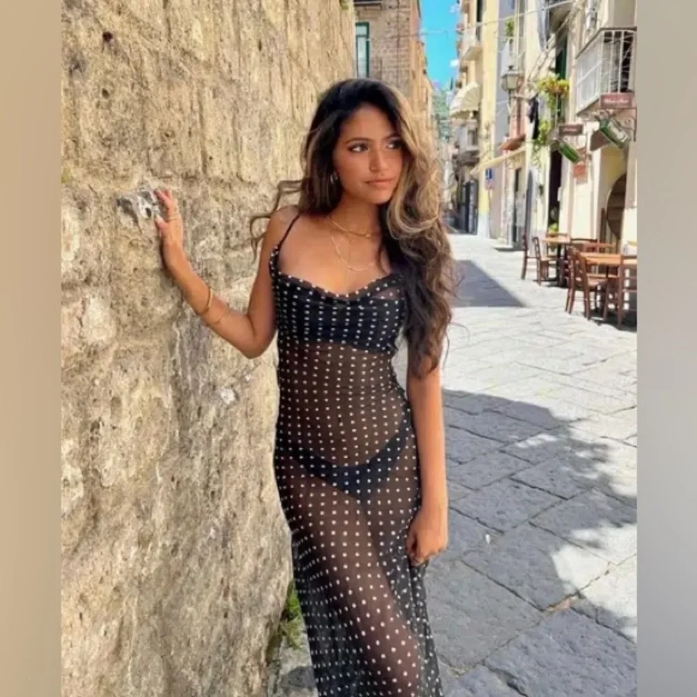 Rat & Boa | GISELE POLKA DOT SILK MAXI DRESS XS - Picture 9 of 16